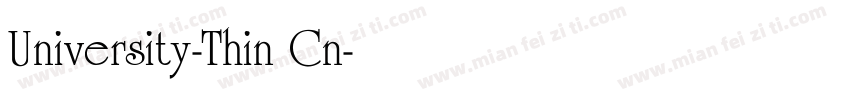 University-Thin Cn字体转换